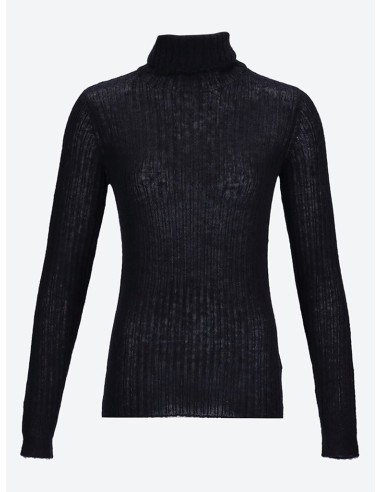 Slim fit ribbed turtle neck sweater pas cher 