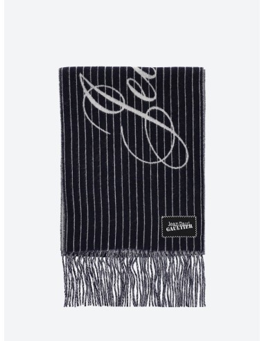 Pinstripes wool scarf basket pas cher