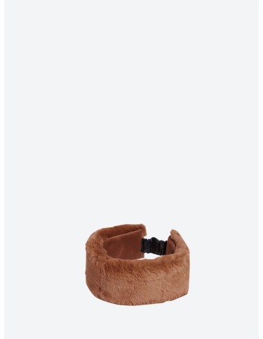 Eleni headband with vegan leather elastic back camel Toutes les collections ici