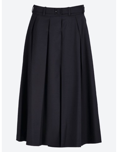 Signature pleated midi skirt la chaussure